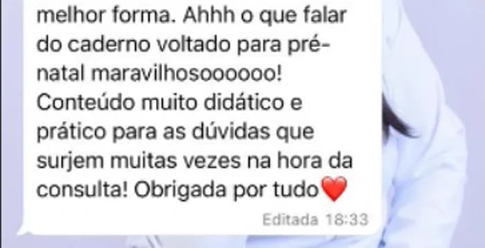 Depoimento real: caderno de pré-natal muito didático e prático