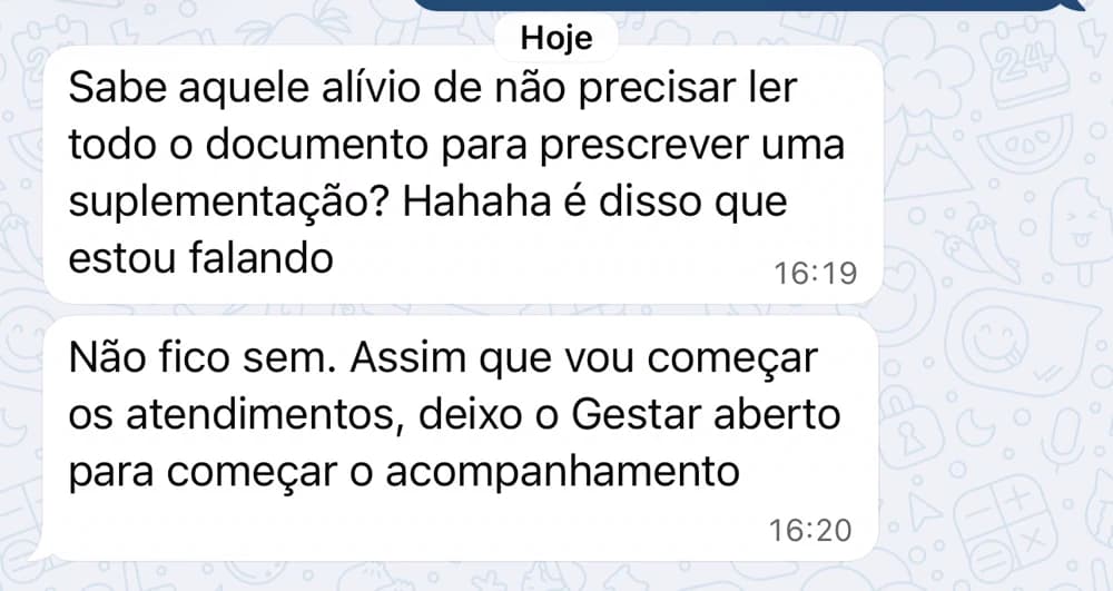 Conversa real: enfermeira contando que deixa o Gestar aberto durante os atendimentos